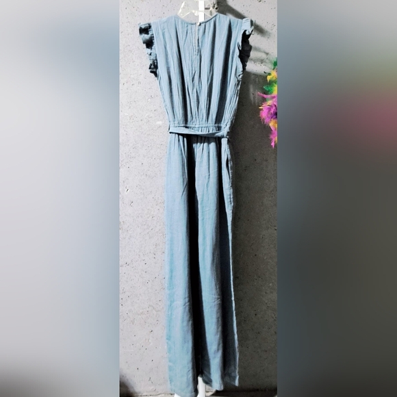 #058 Sz S / Sim & Sam Sleeveless Slate Women's Jumpsuit - Picture 3 of 14